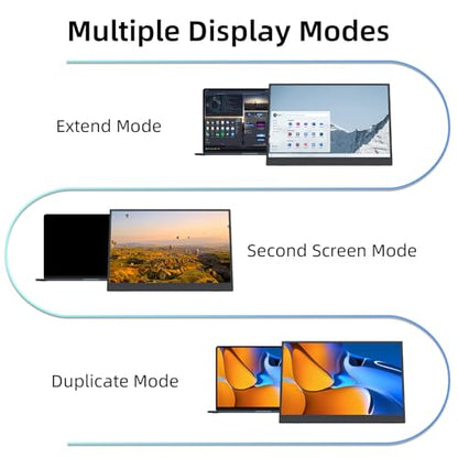 16 Inch Portable Gaming Monitor 144Hz 1200P FHD IPS,USB-C HDMI, Ultra Thin Second Screen for Laptop Switch PS5 Xbox, Eye Care Travel Monitor for Gamers - size: 16 Inch