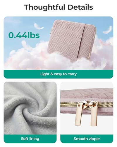 BAGSMART Laptop Sleeve Bag Compatible with MacBook Air/Pro, 13-13.3 inch Notebook, Compatible with MacBook Pro 14 Inch, MacBook Air M2 Sleeve 13 Inch, Repellent Protective Case with Pocket, Beige - color: Beige, size: 13-13.3 Inch