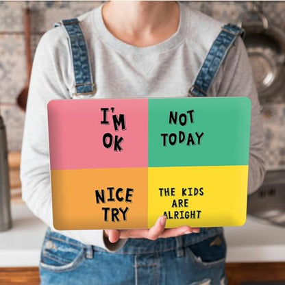 Universal Laptop Skin Sticker with 2 Wrist Pad Skins, Waterproof Scratch Resistant Vinyl Laptop Cover Decal, Cut to Fit for 11–15.6 Inch MacBook HP Dell Lenovo, Quote Words - color: Quote Words