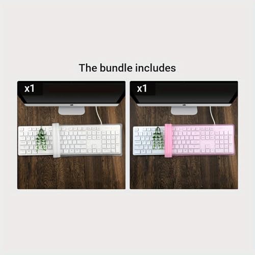 Ultra-Thin 0.2mm Eco-Friendly TPU Skin Desktop Keyboard Cover, Anti-Fingerprint Waterproof Dustproof Protector for Dell KB216/KM636 & 104/107 Key Standard Keyboards (White) - color: White