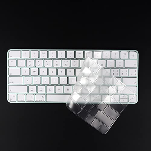 Keyboard Cover for iMac Magic Keyboard Without Touch ID A2450 A3203 | TPU Transparent Waterproof Keyboard Skin Protector - color: Magic Keyboard without Touch ID A2450