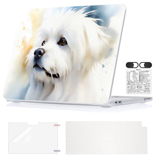 Cute Puppy Computer Case for 2026 MacBook Neo 13 Inch A18 Pro A3404 | Lightweight Scratch-Resistant Hard Shell Cover. 5-in-1 Accessories Set. Perfect for Students & Travel. Not for Mac Air/Pro 13 - color: Dog