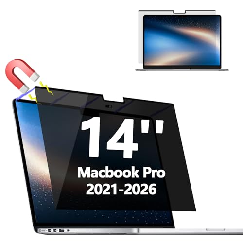 Magnetic Privacy Screen Protector for MacBook Pro 14 Inch (2021-2026, M1-M5, Pro, Max), Removable Matte Laptop Privacy Filter Shield with MacBook Pro 14 Inch, Anti Blue Light and Glare - color: Magnetic MacBook Pro 14 Inch (2021-2026, M1-M5, Pro, Max)