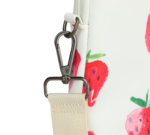 Water Resistant Laptop Shoulder Sleeve Case Bag for MacBook Pro 16 inch and 15.6 inch and 16 inch laptop (Strawberry) - color: Strawberry