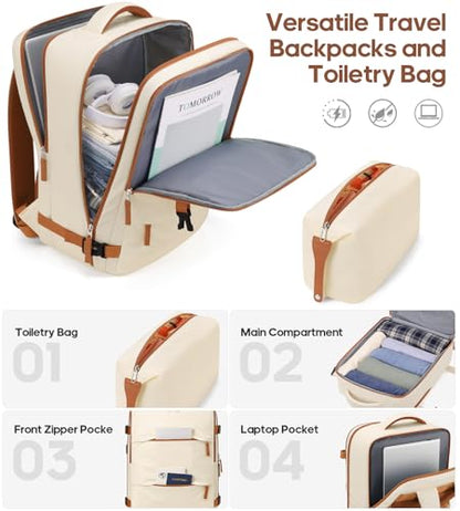 3 Piece Luggage Set, 20 Inch Carry On Luggage 22x14x9 Airline Approved, Hardside Suitcases with Wheels, Suitcase Set with YKK Zipper&TSA Lock, Travel Set - color: Off White, size: 3 piece set (20inch)