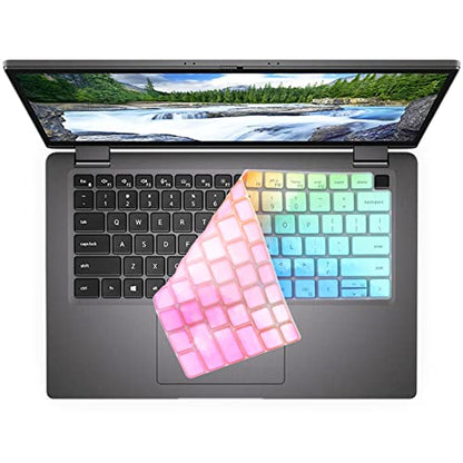 Keyboard Cover for Dell Latitude 3000 3340 13.3", Dell Latitude 5320 5330 5340 5350 13.3, Dell Latitude 7320 7330 7340 7350 13.3" 2-in-1 US Layout Keyboard Skin-Colorful - color: Colorful