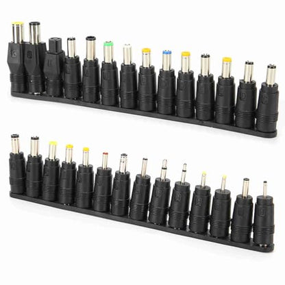 28pcs Universal DC Power Adapter Tips 5.5x2.1mm Female Conversion Head Set for Notebook Laptop Connector Lightweight Portable Multi Device Compatible Accessories Replacement Kit