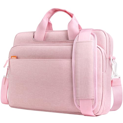 JETech 16 17 17.3 Inch Laptop Bag Case, Waterproof Computer Sleeve Cover Compatible with MacBook Air/Pro 16, Predator Helios 16, ASUS ROG Strix G17, HP Envy 17.3 (Pink) - color: Pink, size: 16-17 Inch