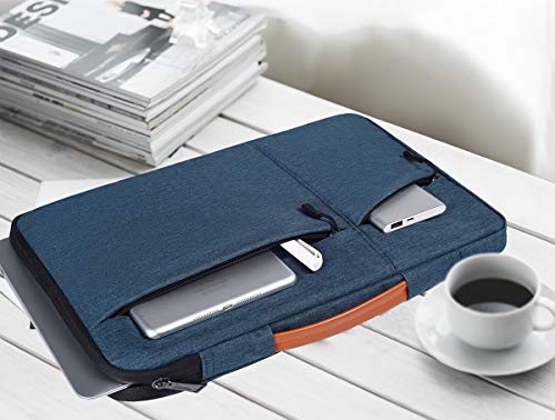 14 inch Laptop Sleeve Case for Dell XPS 15/Inspiron 14, HP Envy 14/ Chromebook 14/Pavilion x360 14,Lenovo Flex 5/IdeaPad 14, Acer HP DELL Lenovo ASUS 14-in Waterproof Computer Bag(NavyBlue) - color: Navy Blue, size: 14-15 Inch