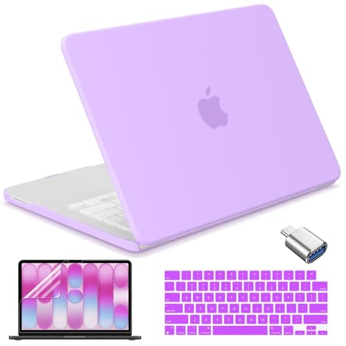 for MacBook Neo 13 inch Case 2026, Ultra-Thin Shockproof Hard Shell Laptop Cover with Keyboard Cover & Screen Protector, Matte Purple - color: Matte Purple