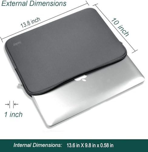 Laptop Sleeve Case 14 Inch, Resistant Neoprene Laptop Cover/Notebook Computer Pocket Case/Tablet Briefcase Carrying Bag for 14 inch HP, Lenovo, Asus Notebook, Ultrabook, Grey - color: Grey, size: 14 inch