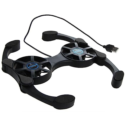 Laptop Cooling Base Foldable Laptop Notebook Cooler Cooling Pad Ergonomic Ventilated with Fans Fits 11-18 Inches Notebook Cooling Base