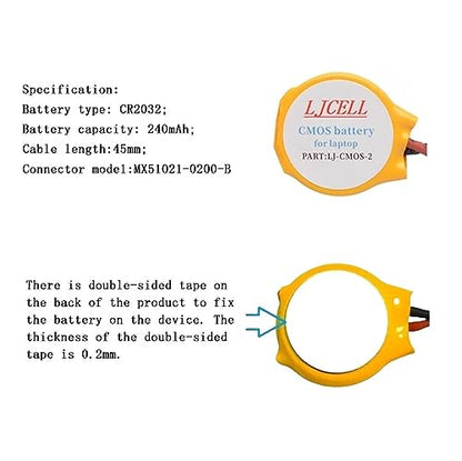 5PCS CMOS Battery for Intel NUC Laptop Backup PS2 PS3 BIOS RTC CR2032 Battery with 2 Wire Cable and Connector - size: 5-PACK, style: CMOS-CR2032-2