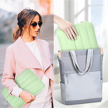 Bagasin 13.3 14 Inch Puffy Laptop Sleeve Case for MacBook Pro 14 | Compatible with MacBook Pro 14 M1-M5 2026, Fits HP Dell ASUS Lenovo 13.3-14 inch notebooks - color: Green, size: 13-13,3
