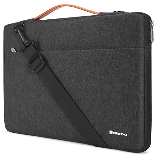 NIDOO 13-14 Inch Laptop Shoulder Bag Sleeve Case Protective Notebook Bag for 13.5 Inch Surface Laptop 3 4 5/14.4" Surface Laptop Studio/ThinkPad P14s L14 T14 / Chromebook S345 / HP Pavilion 14 - color: Dark Gray - Shoulder, size: 13 -13.3 inch