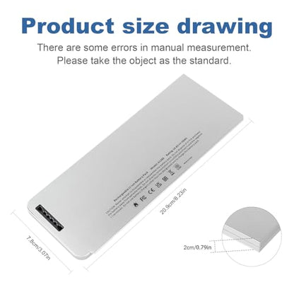 Fancy Buying 56Wh A1280 Laptop Battery for Apple A1280 A1278 (2008 Version) MacBook 13-Inch Series, Compabiel for MB771G/A MB467LL/A MB466LL/A - size: 8.23*3.07*0.79inch A1280