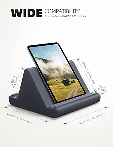 Lamicall Tablet Pillow Holder Stand - Tablet Pillow Soft Pad for Lap | Tablet Holder for Bed and Desk with Pocket & 4 Viewing Angles, for iPad Pro Air, Mini, Kindle, iPhone, 4-13" Devices, Gray - color: Gray