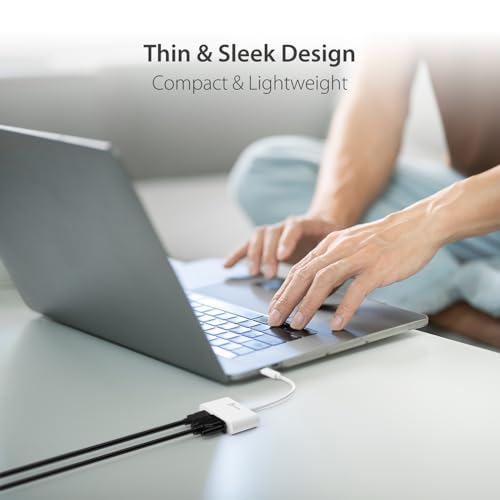 j5create USB-C to HDMI/VGA Adapter - Support 4K60Hz HDMI or 1080p VGA, Mirror and Extended Mode - Compatible with iPad Pro, MacBook, Surface Laptop and Thunderbolt 3/4 (JCA174)