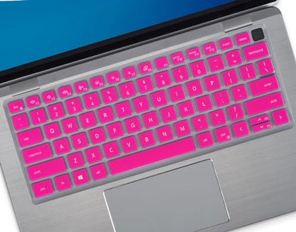 Keyboard Cover Skin for Dell Latitude 14" 7440 5440 7430 5430 5431 9430 7420 5420 9420 7410/Dell Latitude 9000 9510 9520 15.6"/Dell Latitude 7640 16"[Not fit for Dell Latitude 7320 5320] - Pink - color: Hot Pink