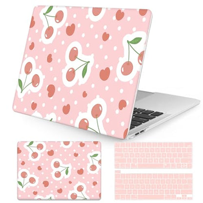 Seorsok Compatible with MacBook Pro 13 inch Case M2 2023,2022,2021-2016 A2338 M1 A2251 A2289 A2159 A1989 A1708 A1706,Cute Plastic Hard Shell Case with Keyboard Cover,Pink Cherries - color: Cherries, size: Pro13（A2338 M1 A2251 A2289 A2159 A1989 A1706）