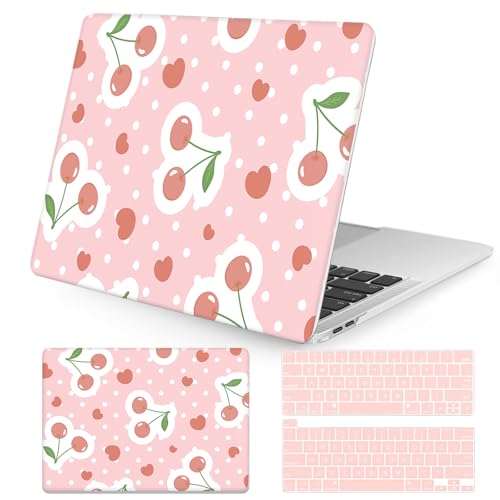 Seorsok Compatible with MacBook Pro 13 inch Case M2 2023,2022,2021-2016 A2338 M1 A2251 A2289 A2159 A1989 A1708 A1706,Cute Plastic Hard Shell Case with Keyboard Cover,Pink Cherries - color: Cherries, size: Pro13（A2338 M1 A2251 A2289 A2159 A1989 A1706）