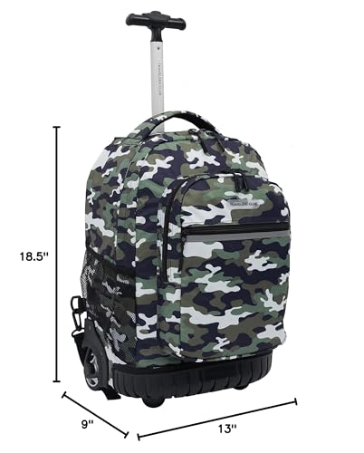 Travelers Club 18" Rolling Backpack with Shoulder Straps, Camo - color: Camo, size: 18 Inch
