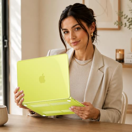 May Chen for MacBook Neo 13 inch Liquid Retina Display ((2026 Release A3404), Slim & Lightweight Protective Case with Screen Protector&Keyboard Cover&Dust Plug, Crystal Citrus - color: Crystal Citrus