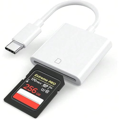 【MFI Certified】 iPhone SD Card Reader, Camera Card Reader Adapter Compatible with iPhone 15-17, iPad/Mac Pro/Air,MacBook Pro/Air, Chromebook XPS, Galaxy and Android USBC Devices,No App Plug and Play