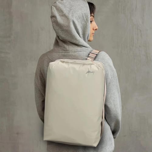 BESMART Waterproof Laptop Backpack 17.3 Inch Shockproof Computer Bag for Men & Women, Lightweight Casual Daypack (KHAKI) - color: Khaki