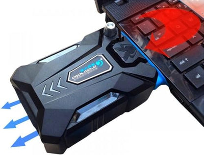 Gaming Notebook Laptop Vacuum Cooler USB Air Cooler Seven Color Dazzling Light Mute Adjustable Speed MAX 4100±10％RPM Portable External Extraction Cooling Fan