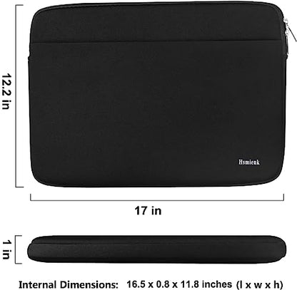 Laptop Case 17 Inch, Shockproof Protective Notebook Sleeve Computer Cover | Laptop Sleeve, Briefcase Computer Cover Carrying Notebook Bag for 15" HP, ASUS, Dell, Lenovo, Acer - color: Black, size: 17 Inch