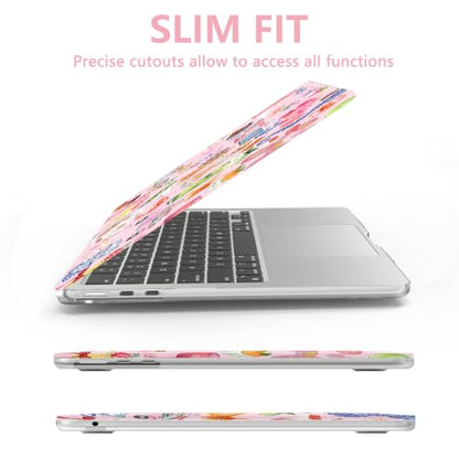 AKIT for MacBook Air 13 inch Case M5 M4 M3 M2 2026-2022, Fashion Stickers | A3449 A3240 A3113 A2681,Preppy Style Pattern Hard Shell Laptop Case+Screen Protector+Keyboard Cover for MacBook Air 13.6 inch - color: Fashion Stickers