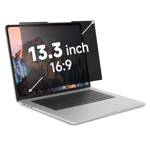 Nano-Suction Laptop Privacy Screen 13.3 Inch 16:9, Removable Screen Privacy Shield for Laptop, Anti Glare, Anti Bule Light, Screen Protector for Lenovo HP Dell Acer Asus Thinkpad - size: Laptop 13.3 inch 16:9