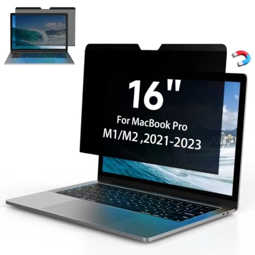 Yamaya Laptop Privacy Screen Magnetic MacBook Pro 16 Inch (2021-2023, M1,M2-A2485/A2780), Removable Computer Screen Privacy Shield for Mac 16 Inch - size: Macbook Pro 16Inch(2021-2023,M1,M2)