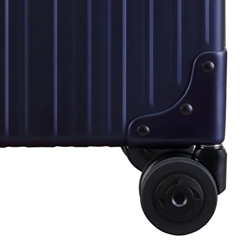 All-Aluminum 21" Vertical Carry-On Business Briefcase, TSA-Approved Hardshell Case, Spinner Wheels, Laptop Compartment, Aluminum Frame Cabin Bag for Travel & Business, Durable & Sleek (Sapphire) - color: Sapphire