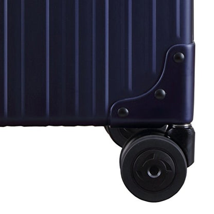 All-Aluminum 21" Vertical Carry-On Business Briefcase, TSA-Approved Hardshell Case, Spinner Wheels, Laptop Compartment, Aluminum Frame Cabin Bag for Travel & Business, Durable & Sleek (Sapphire) - color: Sapphire