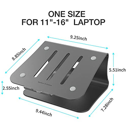 Laptop Stand Aluminum Cooling Computer Stand Holder for Apple MacBook Air Pro 11-16" Laptops (Gray) - color: Gray