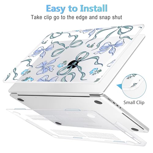Mektron Case for M5 MacBook Pro 14 inch 2026 Model A3427 A3426 Fit 2025-2021 Model A3434 A3112 M4 A3112 A3401 A3185 M3 A2918 A2992 M2 A2779 M1 A2442 Pro/Max Cover for MacBook Pro 14",Bows C355 - color: Bows C355
