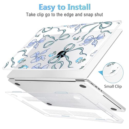 Mektron Case for M5 MacBook Pro 14 inch 2026 Model A3427 A3426 Fit 2025-2021 Model A3434 A3112 M4 A3112 A3401 A3185 M3 A2918 A2992 M2 A2779 M1 A2442 Pro/Max Cover for MacBook Pro 14",Bows C355 - color: Bows C355