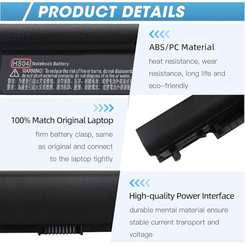 HS03 HS04 Battery for HP Spare 807956-001 807957-001 HS04 15-AY039WM | 15-AY041WM 15-AY009DX 15-AY052NR 15-AF131DX 15-AY013DX 15-AY014DX 15-AY103DX 15-AY083NR 15-AY020NR 17-X037CL 17-X115DX