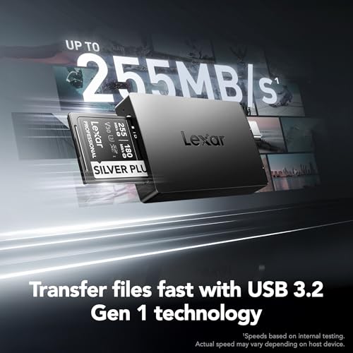 Lexar Dual Slot SD/Micro SD Card Reader, Up to 255MB/s, USB-A/C, USB 3.2 | Dual USB-C & USB-A Connectors, Simultaneous Offload, Compatible w/ PC, Laptop, Tablet, Smartphone, Compact, LRW360U-BNBNG - style: MicroSD / SD Dual-Slot USB 3.2