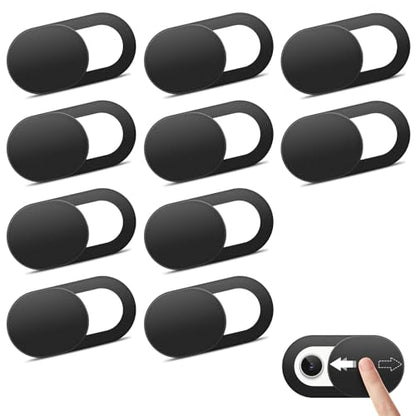 Laptop Camera Cover Slide, [10 Pack] Ultra-Thin Webcam Cover Compatible with Camera for MacBook,Laptop,PC,Computer,iMac,iPad. 0.022in Thick Web Blocker Protect Your Privacy and Security