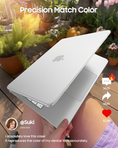 Fintie Case for MacBook Neo 13 Inch with Keyboard Skin & Screen Protector | 2026 A3404, Snap-On Design, Slim Fit, Matte Hard Shell Cover, Fingerprint Resistant, Frost Clear - color: Frost Clear
