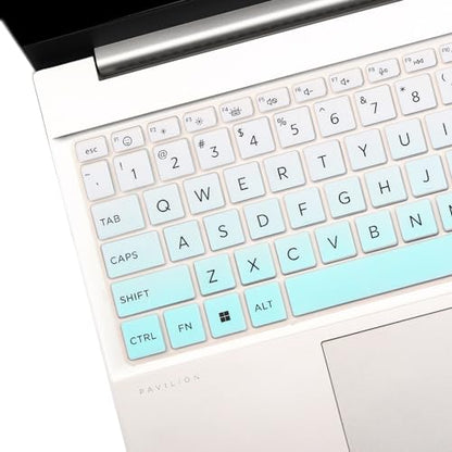 Keyboard Cover for HP 15.6 Laptop 15-fc 15-fd Series 15t-fd000 15z-fc000 15-fc0025dx 15-fc0245dx 15-fc0093dx 15-fc0041wm 15-fc0081nr 15-fc0037wm 15-fc0072ns 15-fc0081nr fc0013od 15-fc0025dx - color: OmbreMint