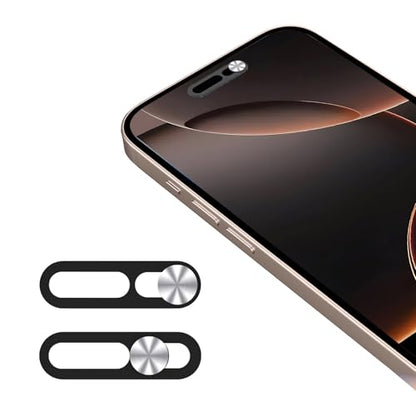 Front Camera Cover Compatible for iPhone 16/16Plus/16Pro/16Pro Max/15/15Plus/15Pro/15Pro Max/14Pro/14Pro Max,Webcam Cover Protect Privacy and Security,Not Affect Face ID, 2 Pack-Silver - color: Silver