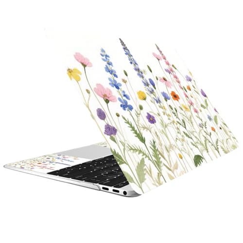 CREATCABIN Colorful Flowers Laptop Skin Sticker Decal Netbook Skin Sticker Notebook Art Decal 12" 13" 13.3" 14" 15" 15.4" 15.6" Laptop Protector Cover Waterproof Scratchproof Removable Easy to Apply - style: Colorful Flowers