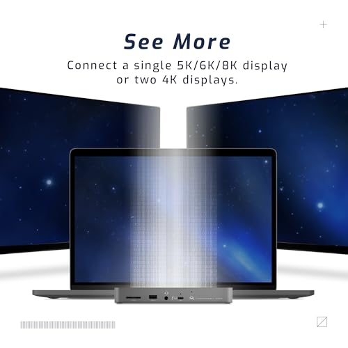 OWC 11-Port Thunderbolt Dock for Mac/PC with 96W PD and 3X Thunderbolt 4 | Thunderbolt 4 dock, 40Gb/s, 96W charging, 3x Thunderbolt 4, 3x USB A 10Gb/s, USB 2.0, 1GbE, SD UHS-II, 3.5mm audio - size: DOCK, style: Thunderbolt 4