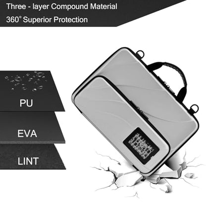 14.2-15.6 Inch Laptop Case Hard Shell, Protective Laptop Carrying Case with Stand for Heat Dissipation - color: Silver, size: 14.1-15.6 inch
