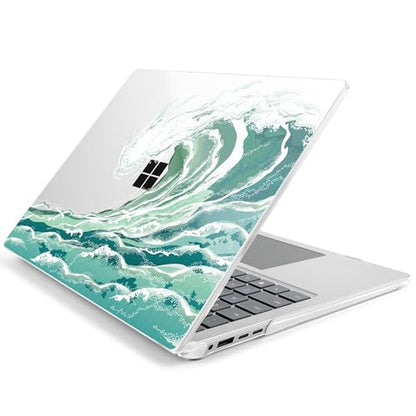 Batianda AstroGrid Case for Microsoft Surface Laptop 15 inch, Aqua Wave | Fits Surface Laptop for Business 8th Edition 2026 & Surface Laptop 7 2024, 4-in-1 Accessories Bundle, Slim Durable Hard Shell - color: Wave
