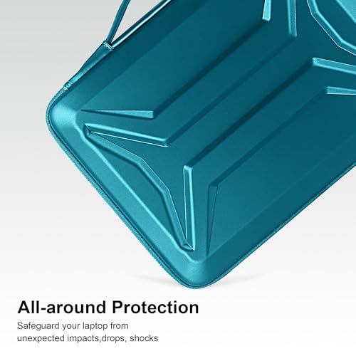DOMISO 17-17.3 Inch Laptop Hard Case, Waterproof Shockproof Hard Shell Protective Laptop Sleeve with Handle for Dell XPS 17/Lenovo IdeaPad/Acer Aspire/HP Envy 17/LG gram 17, Teal - color: Teal, size: 17 - 17.3 Inch